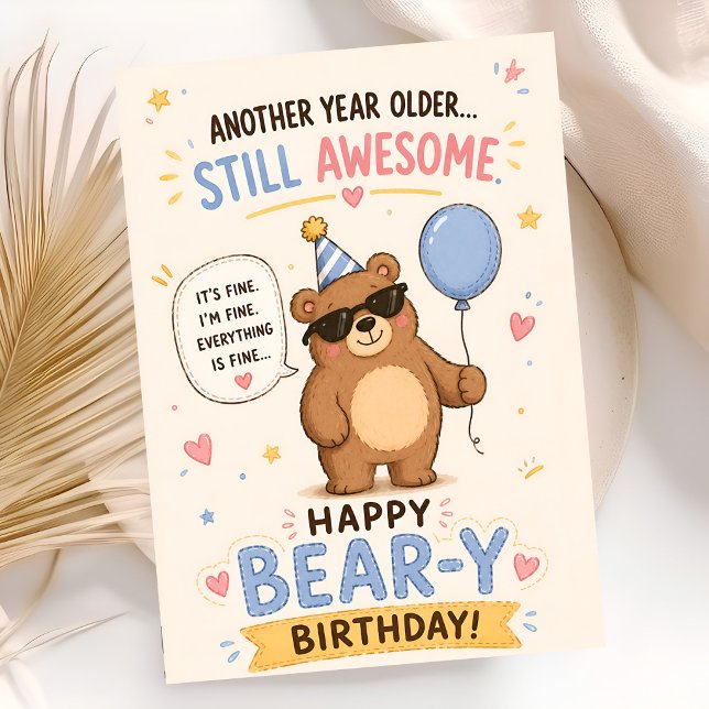Stay Wild Birthday Bear Card (Creator Uploaded)