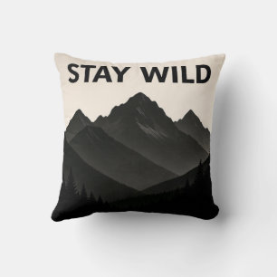 Stay Wild – Bold, Free‑Spirited Phrase  Cushion