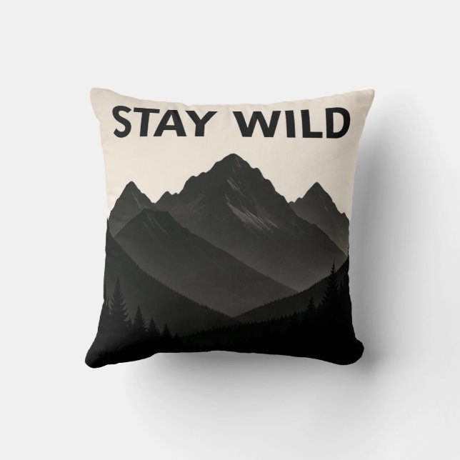 Stay Wild – Bold, Free‑Spirited Phrase  Cushion (Back)