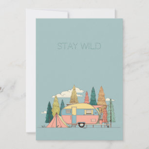 Stay Wild Camper – Cute Camping Adventure Gift Tag Holiday Card