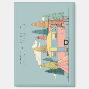 Stay Wild Camper – Cute Camping Adventure Gift Tag Magnet
