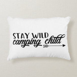 Stay Wild Camping Child Decorative Cushion