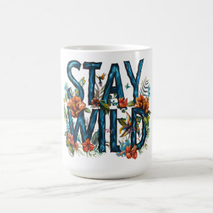 Stay Wild Floral Travel Mug