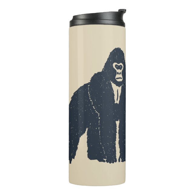 Stay Wild Gorilla Silhouette Thermal Tumbler (Rotated Left)