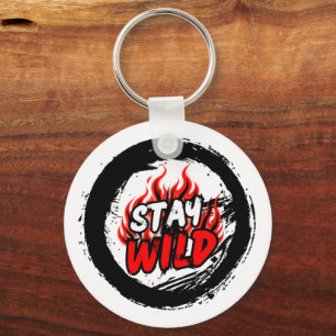 Stay Wild Graphic Keychain