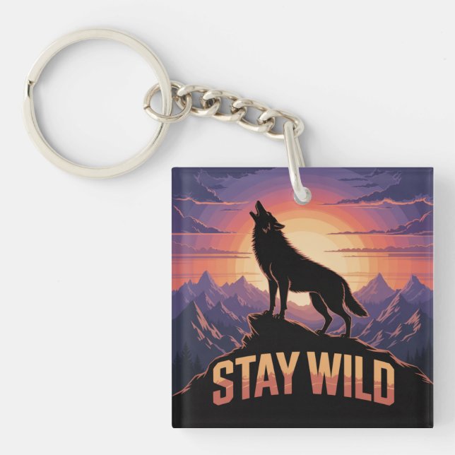 Stay Wild Key Ring (Front)