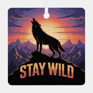Stay Wild Metal Tree Decoration