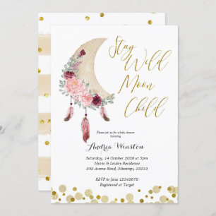 Stay Wild Moon Child Baby Shower Invitation