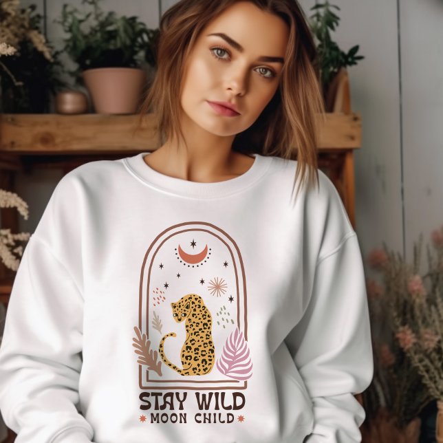 Stay Wild Moon Child Boho Inspiration Quote T-Shirt (Creator Uploaded)