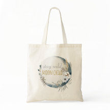 Stay wild moon child, floral moon