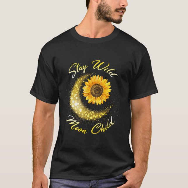 Stay Wild Moon Child Glow Cancer Awareness T-Shirt (Front)