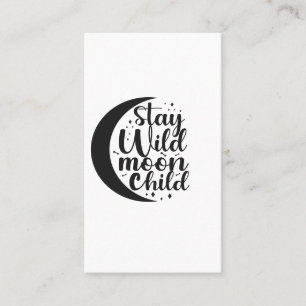 Stay Wild Moon Child Spooky Halloween Gift Business Card