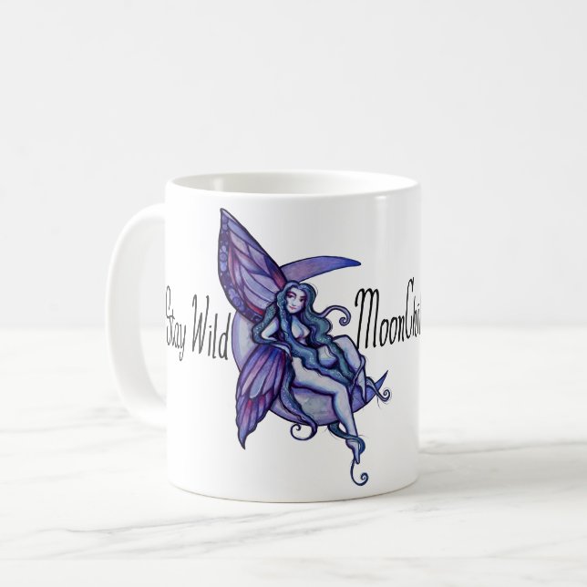 Stay Wild MoonChild Moon Child Fairy Purple        Coffee Mug (Front Left)