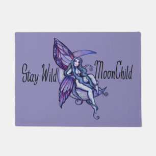 Stay Wild MoonChild Moon Child Fairy Purple        Doormat