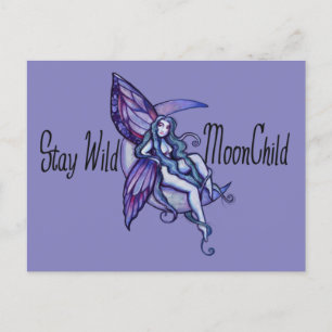 Stay Wild MoonChild Moon Child Fairy Purple        Postcard