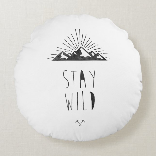 STAY WILD ROUND CUSHION (Front)