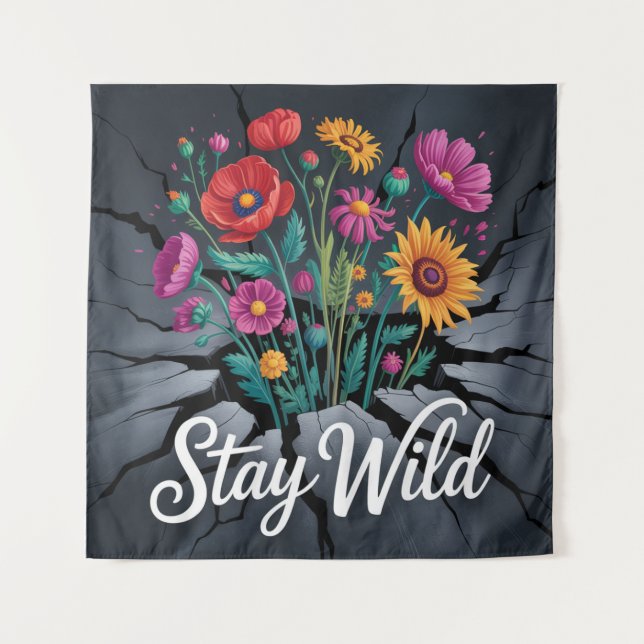 Stay Wild Tapestry (Front)