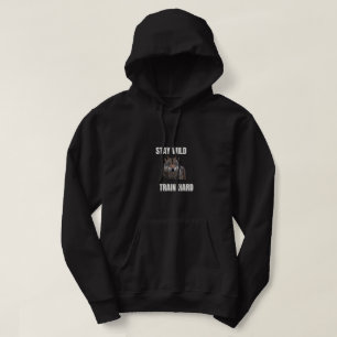 Stay Wild Train Hard Wolf Hoodie FitnessSweatShirt