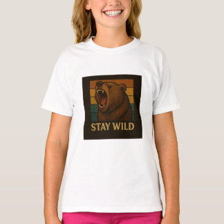 Stay Wild Vintage Animal Graphic for Nature Lover T-Shirt