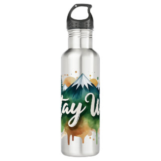 Stay Wild Water Bottle | Nature Splash Art