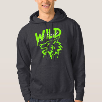Stay Wild Wolf - Bold Urban Street Art Graphic Hoodie