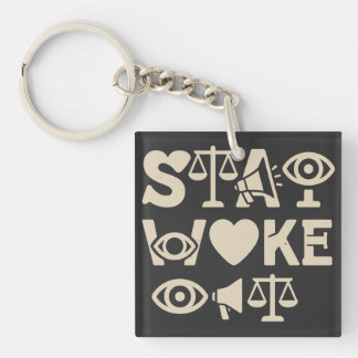Stay Woke Awareness Apparel Key Ring