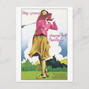 Stay Young Playing Golf in Germany Postcard