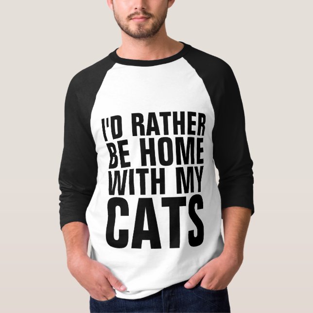 STAYCATION Funny Cat T-shirts (Front)
