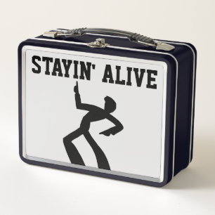 STAYIN' ALIVE RETRO METAL LUNCHBOX