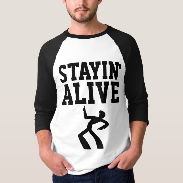 STAYIN' ALIVE, Vintage 1970s T-shirts (Front)
