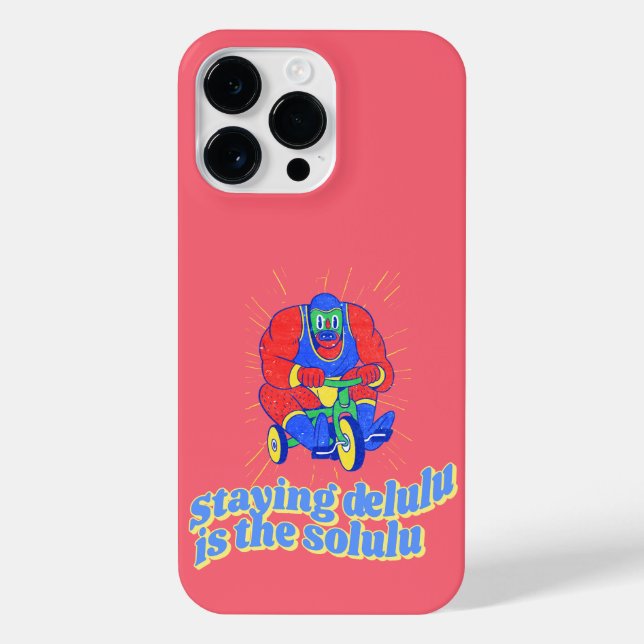 STAYING DELULU IS THE SOLULU  iPhone CASE (Back)