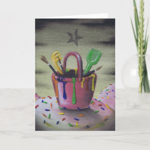 staying in the sandbox greeting card