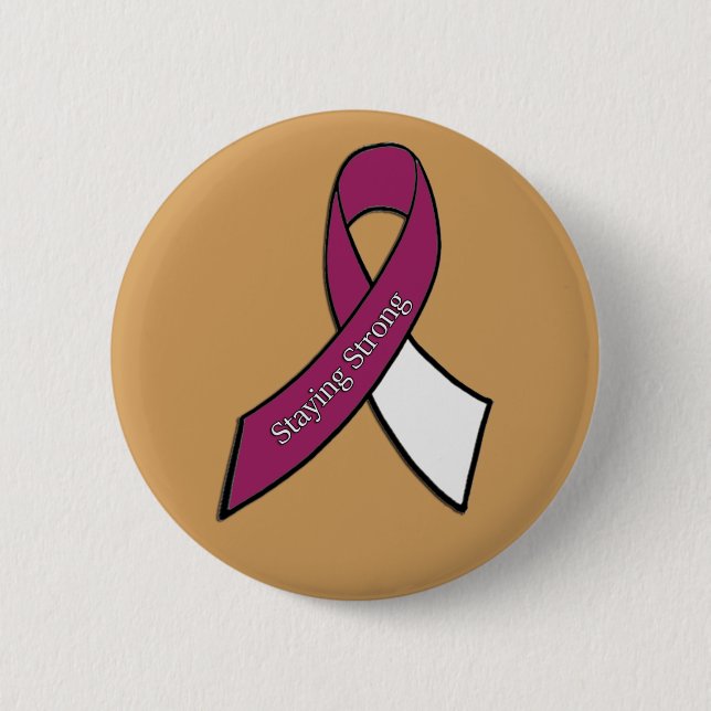 Staying Strong Throat, Neck and Head Cancer Button (Front)
