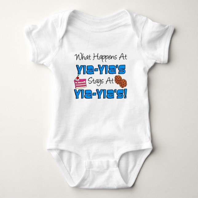 Stays At Yia-Yia's Baby Bodysuit (Front)
