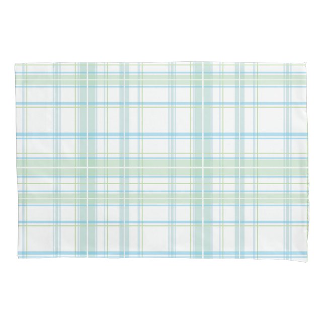 Std Pillowcase set Summertide Tartan sweetpea (Front-Left)
