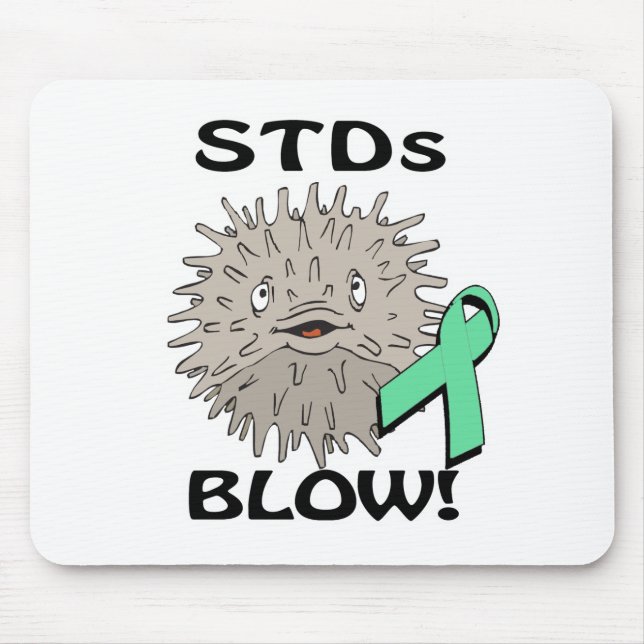STDs Blows Awareness Design Mouse Pad (Front)