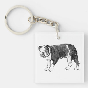 Steadfast Friend, Bulldog Dot Keychain