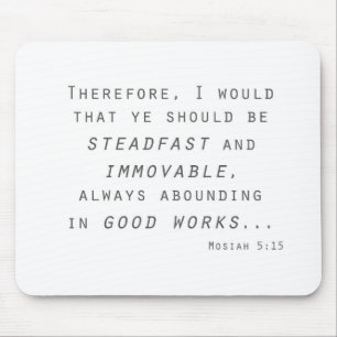 steadfast immoveable mosiah lds scripture mouse pad