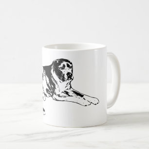 Steadfast Pup in Clean Ink Coffee Mug