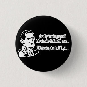 Steadily Drinking Retro Party Guy 3 Cm Round Badge