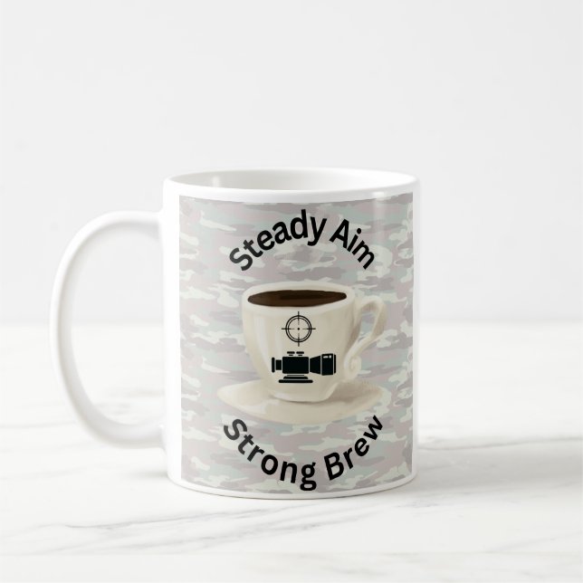 Steady Aim Strong Brew Coffee Mug (Left)