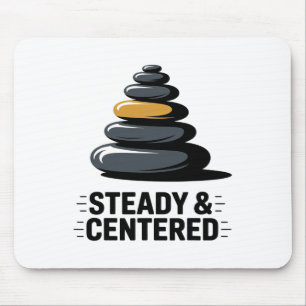 Steady And Centered Lance Yoga Enthusiast Apparel Mouse Pad