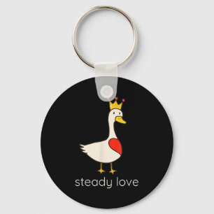 Steady Love Funny Couple Goose Lover Valentine’s D Key Ring