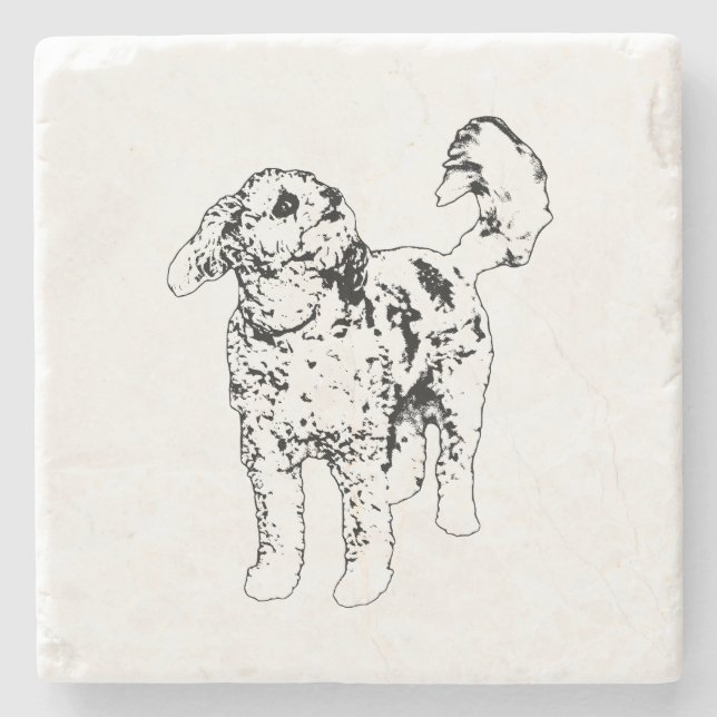 Steady Modern Figure Stone Coaster (Front)