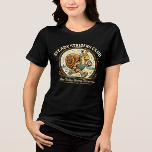 Steady Striders Club Funny Snail Runner Vintage Tri-Blend Shirt