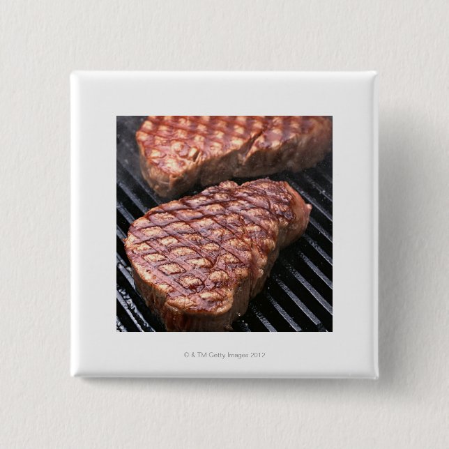 Steak 2 15 cm square badge (Front)