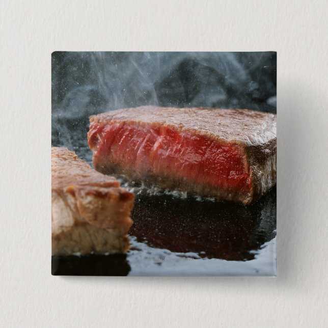 Steak 3 15 cm square badge (Front)