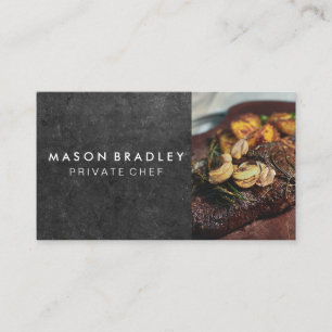 Steak and Mushrooms Chef Culinary Business Card