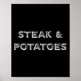 Steak And Potatoes Grillmaster Bbq Poster
