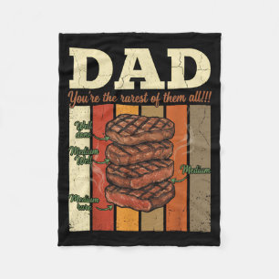 Steak Bbq Dad The Rarest Of Fathers Day Fleece Blanket